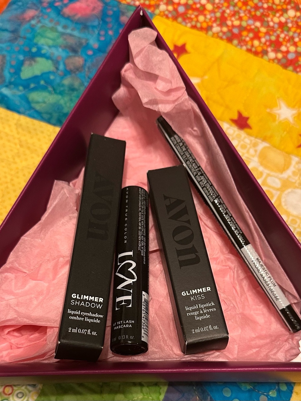Avon A Box Purple Cosmetics Gift Set - NEW